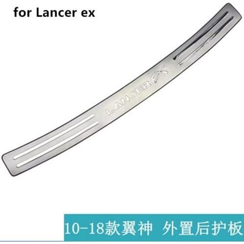 Stainless Steel Rear Bumper Protector Sill Trunk Tread Plate Trim for Mitsubishi Lancer/Lancer X/Lancer Evo 2010-2018