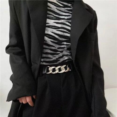 New Women Fashion Elasticity Belt Punk Ladies Adjustable Designer Buckle Strap All-Match Jeans Black Ladies Fashion Waistband