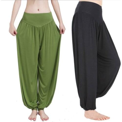 Wide Leg Pants Plus Size Women Plus Colorful Bloomers Dance TaiChi Pants Soft Modal Home Pants No Shrink Antistatic Pants