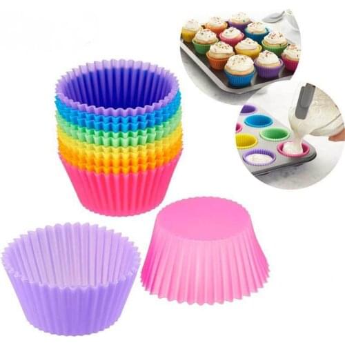 Bakeware Baking Supplies Silicone Cupcake Mold Cake Cup Liner Baking Cup Mold Muffin Round Cake Tool Pastry Kitchen Accessories