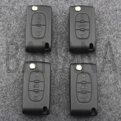 For Peugeot car key case Peugeot 307, 408, 308, 407 car folding key shell