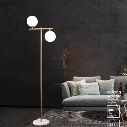 Nordic Modern Floor Lamp Marble Simple Iron Floor Lamps For Living Room Bedroom Study Decor Home E27 Table Lamp Standing Lamp
