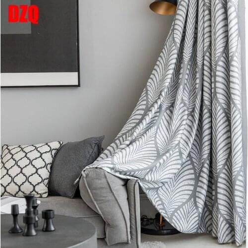 Modern Grey Geometric Blackout Curtains for Living Room Printed Drapes for Bedroom Window Treatments Single Panel Insulation