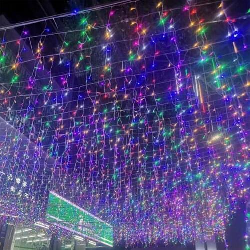 LED String Light LED Wave Shaped Icicle Light Curtain Light Holiday Decor Lantern String 3.5 Meters Icicle Light