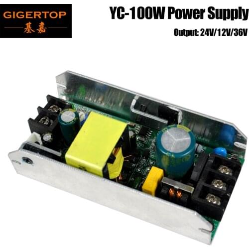 TIPTOP YC-100-12 100W 12V 24V Output 54 x 1W RGB Led Par Light Power Supply 100 Watt for Home Room Dance Parties Bar Karaoke Xas