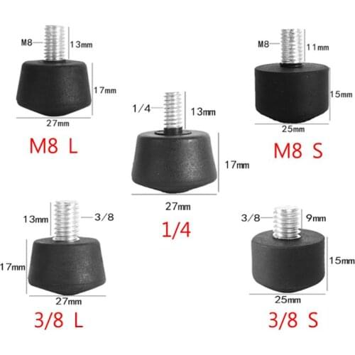 Universal Anti-slip Rubber Foot Pad Feet Spike for Tripod Monopod 3/8\" 1/4\" M8 Y1AE