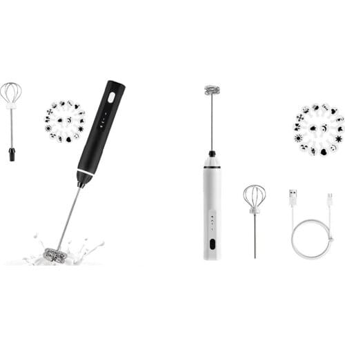 Milk Frother Handheld, Rechargeable Coffee Frother For Bulletproof Coffee Latte Matcha Cappuccino Hot Chocolate