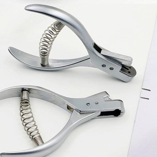 1 Pcs Hole puncher Clothing board proofing pliers School Office Metal Single Hole Puncher Hand Paper Punch DIY Hole Punches