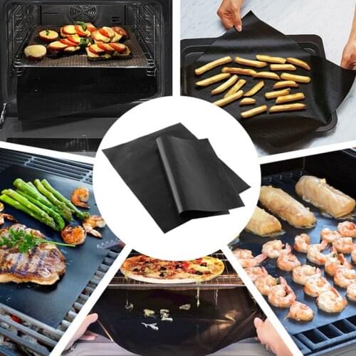 2pcs/lot Thick ptfe Barbecue Grill Mat 33*40cm non-stick Reusable BBQ Grill Mats Sheet Grill Foil BBQ Liner