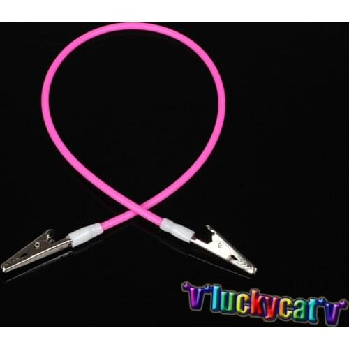 2pcs Dental Bib Clips Flexible Chain Silicone Patient Crocodile Clip 5 Colors