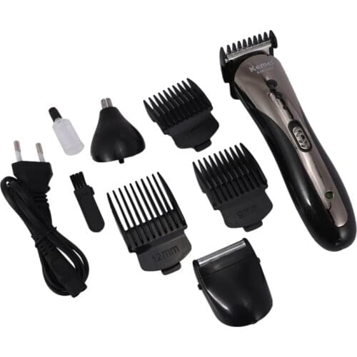 Kemei 3 in 1 Rechargeable hair clipper beard hair trimmer for men face nose & shaving electric cutter hair cutting machine