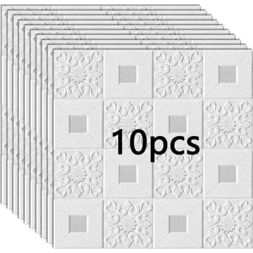 3D stereo wall stickers self-adhesive ceiling decorative stickers living room bedroom waterproof wallpaper foam wallpaper