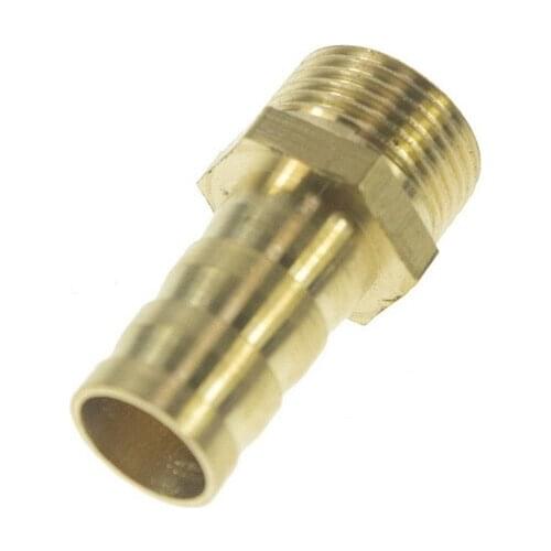 5pcs 3/8" BSP Male-12mm Barb Hose Brass Adapter Coupler 12mm-3/8" BSP