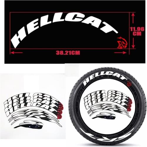 8pcs/lot Car Tire Lettering Stickers Car Tuning Universal 3D Permanent PVC Tire Conjoined Letter Sticker New Styling Decals