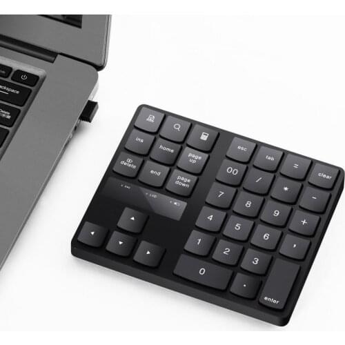 2.4g Wireless Keyboard Charging 35-key Multimedia Black Keypad