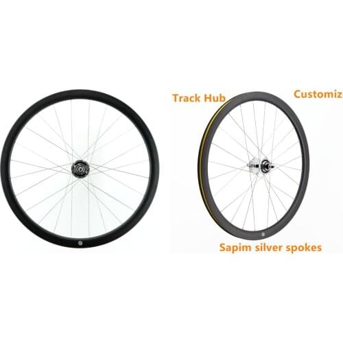 Farsports Silver Classic Clincher Carbon Road Wheels DT370S Swiss Track hub 20/24H Sapim Leader Spoke