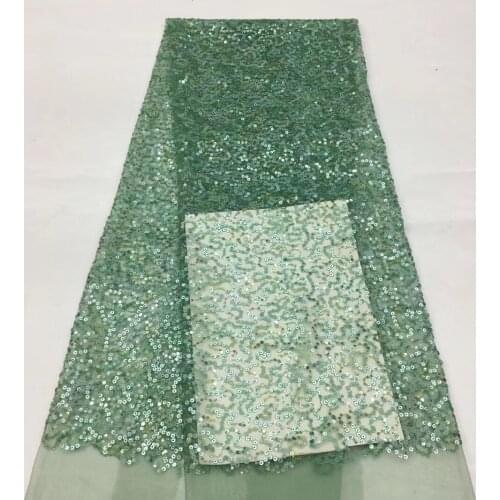 French Lace Fabric And Sequence 2021 High Quality African Embroidered Lace Fabric Beautiful French Tulle Sequin Lace XX36951