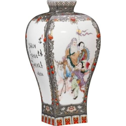 New Design Antique Jingdezhen Ceramic Vase Vintage Chinese Style Home Decoration Porcelain Flower Vase