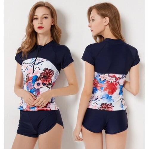 Swimming Suit For Women Bathing Sexy Suits Swimsuit Long Sleeve Skirt Big Size Swimwear Short Plus Mr Animal Spandex Rash Guard