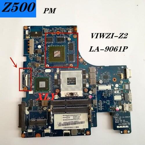 LA-9061P LA-9063P for lenovo Z500 Ideapad laptop motherboard VIWZI Z2 HM77 DDR3 complete testing