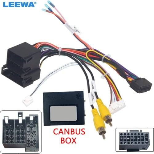 LEEWA Car 16pin Audio Wiring Harness With Canbus Box For Great Wall Hover H6 Aftermarket Stereo Installation Wire Adapter #6602