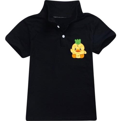 Summer 2021 Childrens Lapel T-shirt Boy Pineapple Printed Shirt Girl Cotton Casual Wear Youth Fashion Sports Sweatshirt 2-12Y