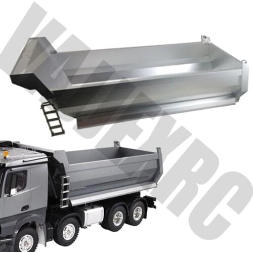 L53 W21 H24CM Metal Dump Trucker Bucket for 1/14 Remote Control Truck Trailer TAMIYA 56360 Scania R620 R470