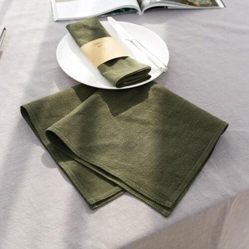 Reusable Eco-Friendly Ramie Cotton Napkin,Kitchen Tableware Durable Flax Dinner Mat,Wedding Dining Table Decor,Cloth Placemats