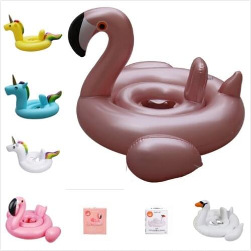 Inflatable Flamingo Unicorn Toucan Swimming Tubes Pool Float For Kids Baby Swimming Ring Circle Mattress Beach Sea Toys