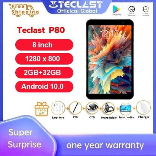 P80 8 Inch tablet Android 10 4G Phablet Allwinner A133 Dual-band WiFi Bluetooth 5.0 2GB LPDDR4 32GB eMMC Tablet PC Dual Teclast