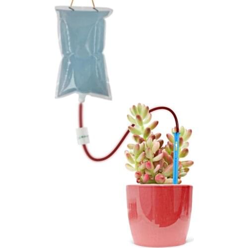 1 Set Portable Flower Watering Bag Time-saving Adjustable Flow Rate PP Portable Self Watering Device for Garden Yard Balcony