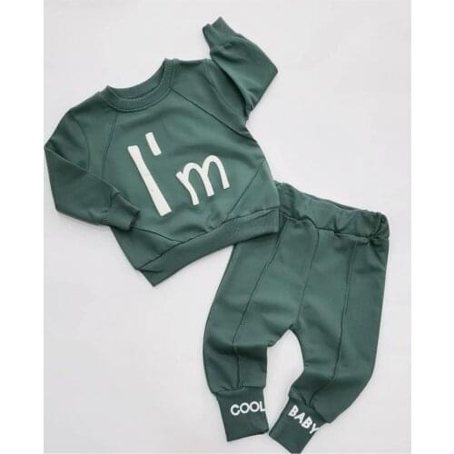 Seasonal 2-Pack Set 3-18 Months Old Childrens Set Casual Clothes Clothing Set Green or Pink Color Set