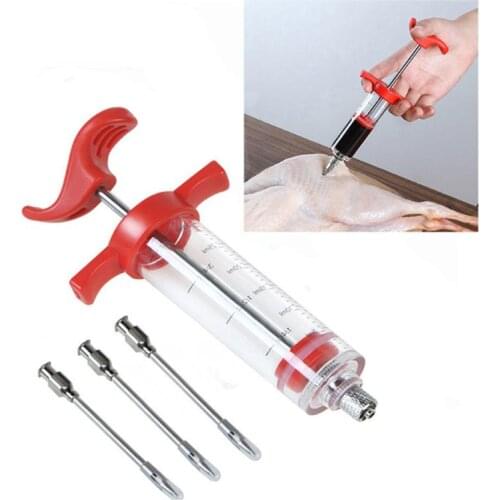 BBQ Meat Syringe Marinade Injector Turkey Chicken Flavor Syringe Kitchen Cooking Syinge Accessories