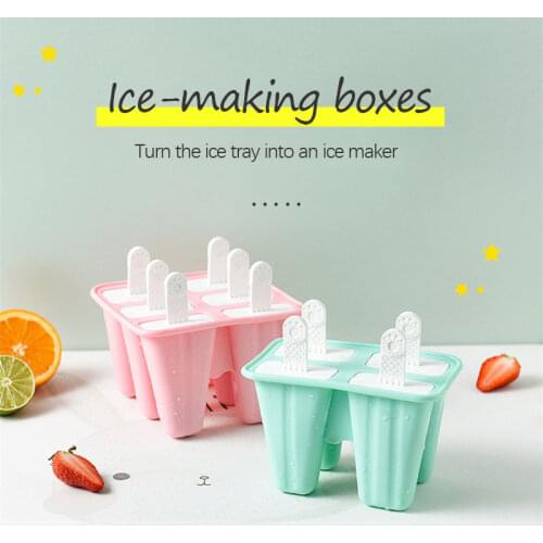 Silicone Ice Cream Mold Ice Maker Homemade DIY Popsicle Ice Tray Set Summer Ice Cream Tools Household Mould Kitchen Accessories