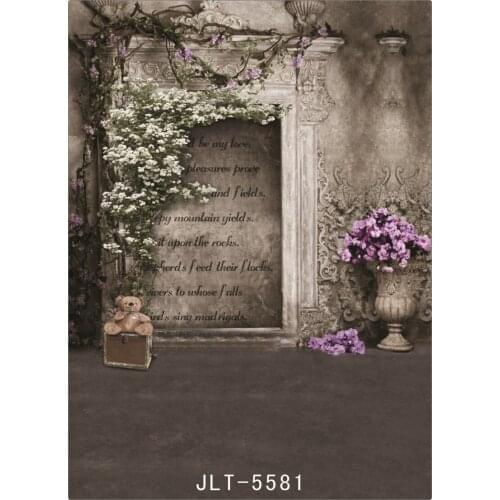 Vintage Photography Background Flowers Wall Computer Printed Vinyl Backdrop Photo Studio for Weddings Children for Photo Shoots