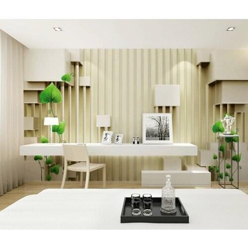 3d living room bedroom TV background wall paper minimalist modern film and television wallpaper large murals green vine