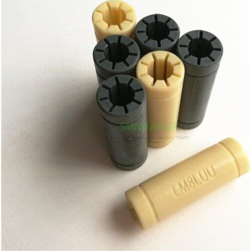 4pcs Solid Polymer LML8UU Linear Bearings Bushing LM8LUU 8MM 8*15*45mm Prusa for Mendel DIY CNC machine