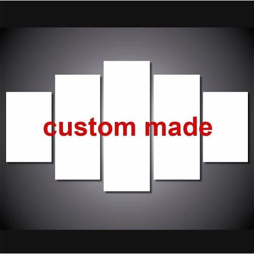 5 Piece Custom Canvas Wall Art Pictures for Living Room Drop Shipping Wholesale Customized Modular Canvas Painting Wall Decor