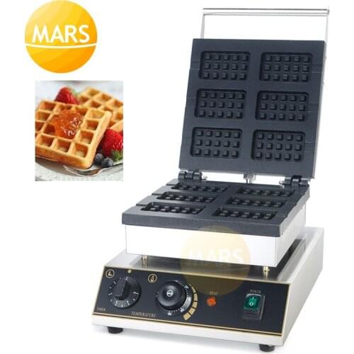 Non-stick Belgian Waffle Baker Iron Machine with CE Approved, Stainless Steel Waffle Maker Breakfast Machine