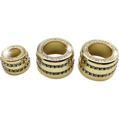 Bling Crystal Interior Air Conditioner Knobs Covers AC Knob Cap Ring for -BMW 5 6 7 Series F01 F15 F07 F25 F26