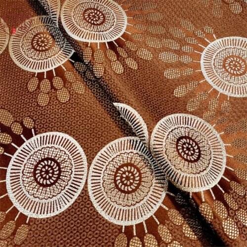 CF1099 Circles Jacquard Brocade Fabric Chinese Wedding Clothes Chinese New Year Clothes Red Brocade Fabric For Festival Day