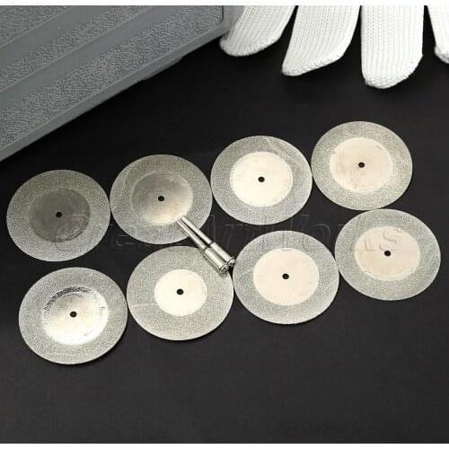 Dophee Good Quality 8pcs 50mm MINI Generic Diamond Coated Cutting Discs For Dremel Rotary Tools blade wheels disc