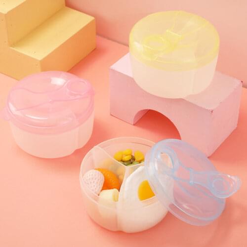 3 Grid Portable Milk Powder Formula Dispenser BPA Free Food Container Infant Bean Storage Box for Kid Care Toddler Travel Bottle