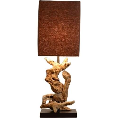 Exotic Southeast Asia Original Wooden Led E27 Table Lamp For Entrance Hotel Living Room Bedside Restaurant Deoc Lamps 1801