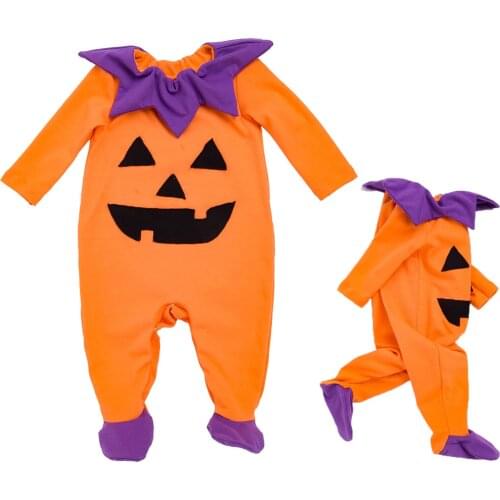 Halloween Infant Toddler Baby Girl Dress Long Sleeve Jumpsuit-Kids Clothes-Pumpkin Costume