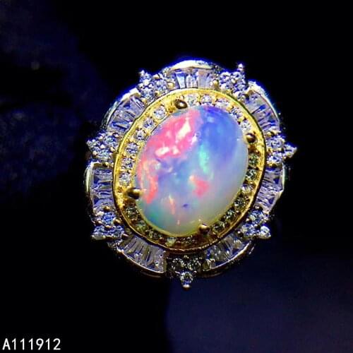 KJJEAXCMY fine jewelry natural opal 925 sterling silver new men women ring support test beautiful