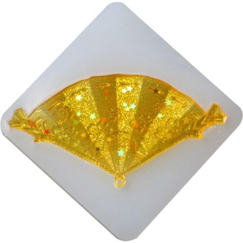 Fan Shape Pendant Epoxy Clear Silicone Resin Liquid Mold Necklace Casting Crystal Molds DIY Jewelry Making Tool Hand Craft