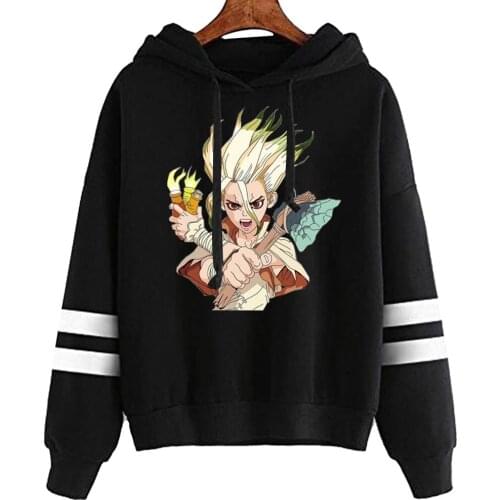 Anime Clothes Hoodie Ishigami Senku Print Men Hoodies Sweatshirt Dr.STONE Streetwear Pullover Hoody Women Unisex Tops
