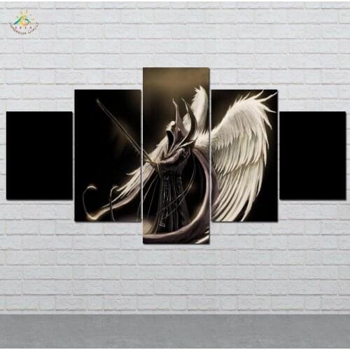 Angel of Death Wall Art HD Prints Canvas Art Painting Modular Picture And Vintag Poster Canvas Painting Home Decor 5 PIECES