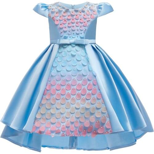 Summer Spring Girls Princess Dress Party Wedding Elegant Noble Flower Girl 3 4 5 6 7 8 9 10Years Childrens Formal Evening Dress